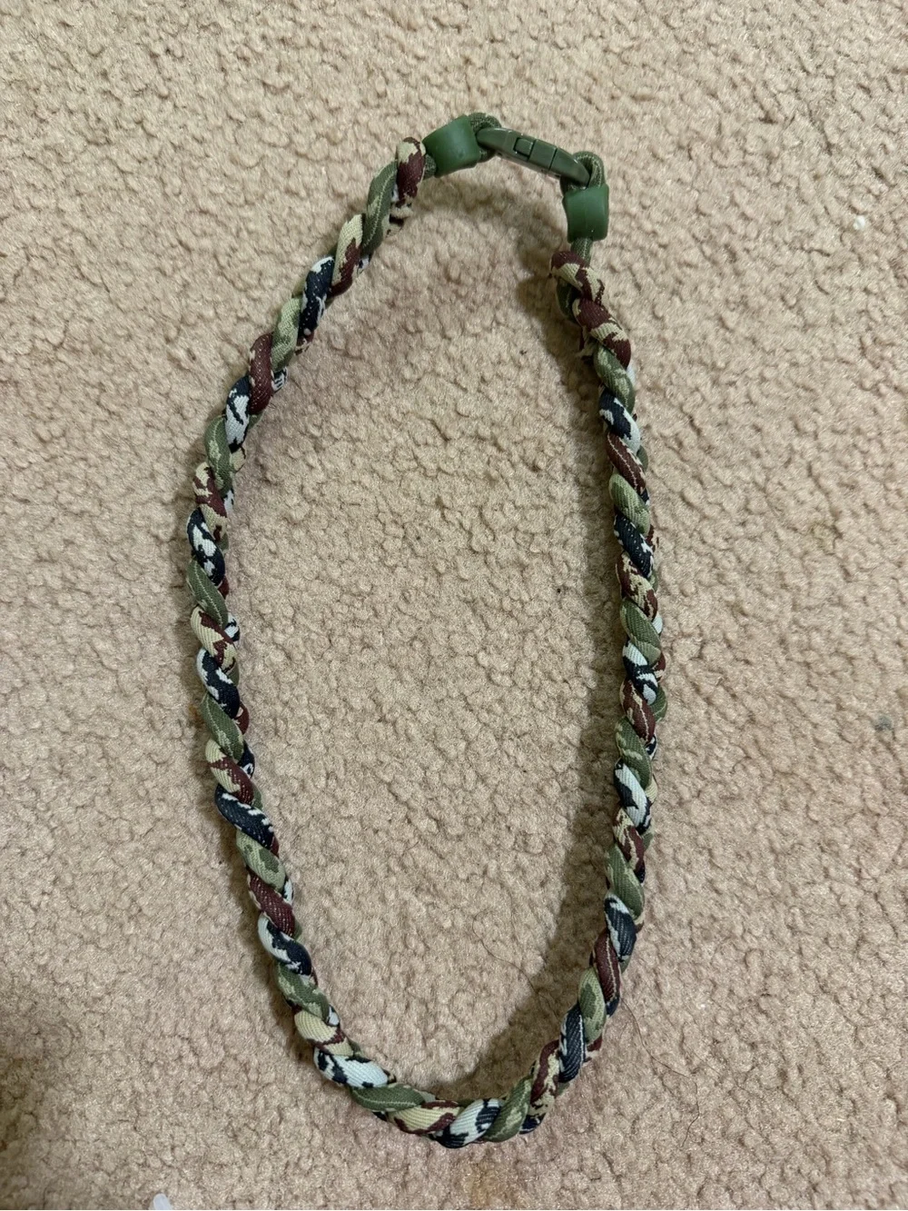 Phiten Camouflage Titanium Sports Necklace Camo Twist 21” Athletic